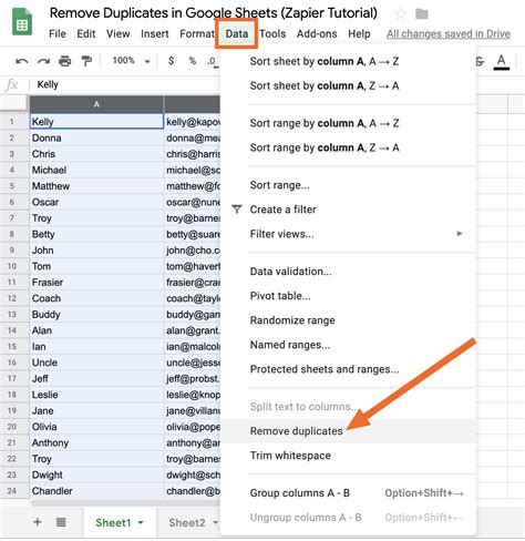Google sheet mark duplicates  Open the spreadsheet you want to check for duplicates in Google Sheets