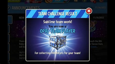 Gop3 team challenge points  See attached picture : the title says, the screen freezes, when claiming daily achievements prizes