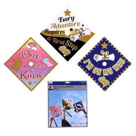 Tassel Toppers Peel and Stick Glitter Alphabet Letter Stickers for Grad Cap Assorted Colors, Gold