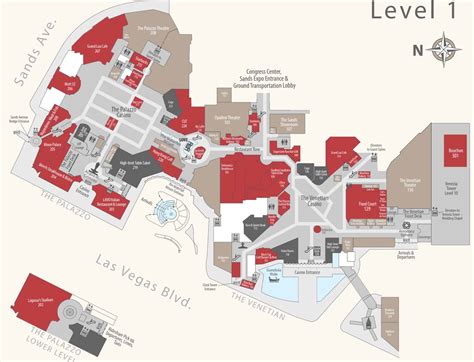 Grand canal shoppes map  7am – 9:30pm