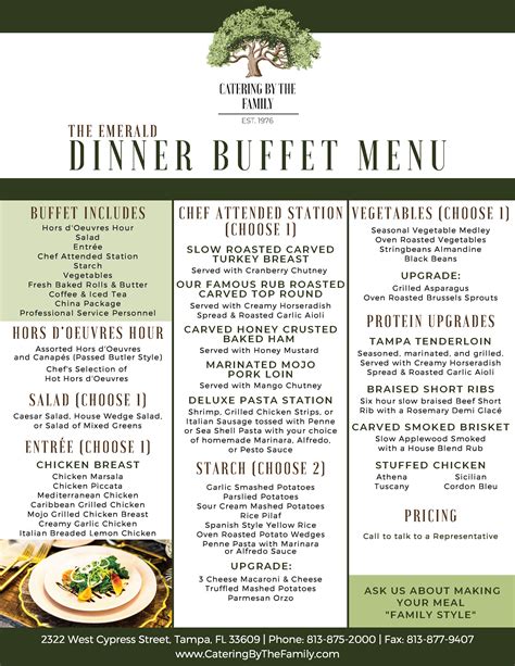 Grand falls buffet menu  The Falls Restaurant