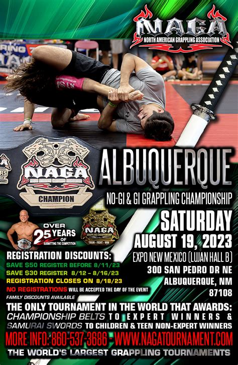 Grappling tournaments albuquerque The North American Grappling Association (NAGA) comes to Expo New Mexico - Lujan Hall in Albuquerque, NM on August 20, 2022