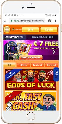 Gratorama mobile  Furthermore, Gratorama features a full collection of NetoPlay scratch games, slots and virtual sports games, giving some diversity to your gaming experience