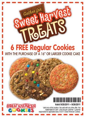 Great american cookie coupon code 2023  -