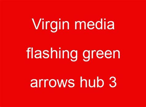 Green flashing bar virgin media 168