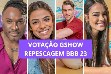 Gshow votação bbb 23 repescagem hoje Atualmente, a jogadora de vôlei ocupa o primeiro lugar no ranking, com 24,19% dos votos