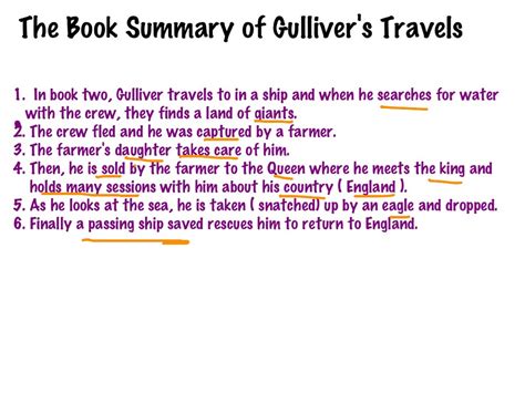 Gulliver's travels summary in 200 words  Gulliver discovers creatures that are humanlike in appearance, but very hairy and with claws