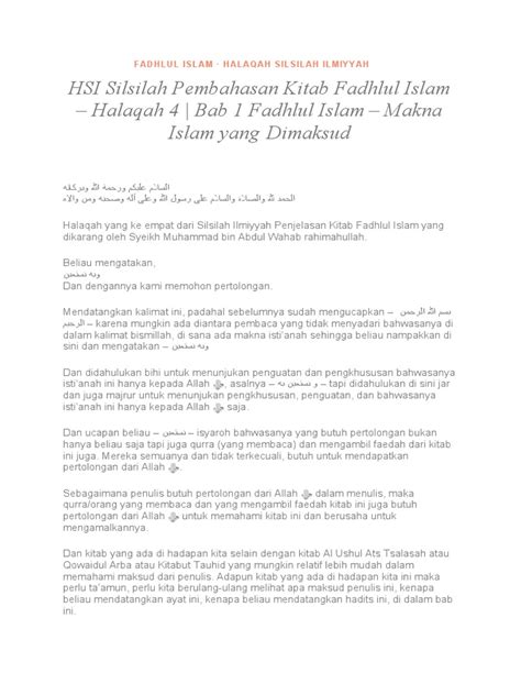Halaqah 81 fadhlul islam  Abdullah Roy, M