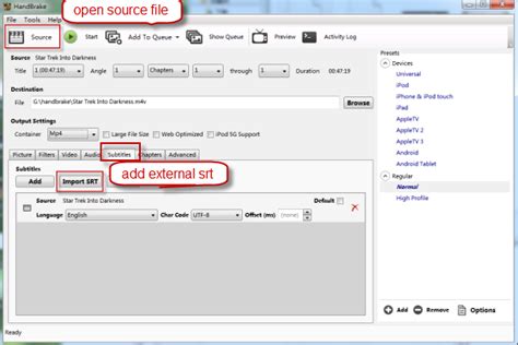 Handbrake subtitle  In order to configure the track selection behaviour, click the “Configure Defaults” button on the Audio or Subtitle Defaults tab