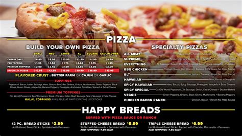 Happy's pizza menu southgate  Taylor