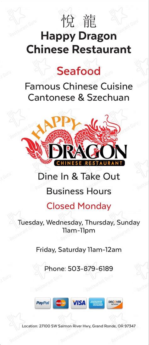 Happy dragon chinese restaurant grand ronde menu Restaurant menu, map for Happy Dragon located in 34202, Lakewood Ranch FL, 11161 East State Road 70