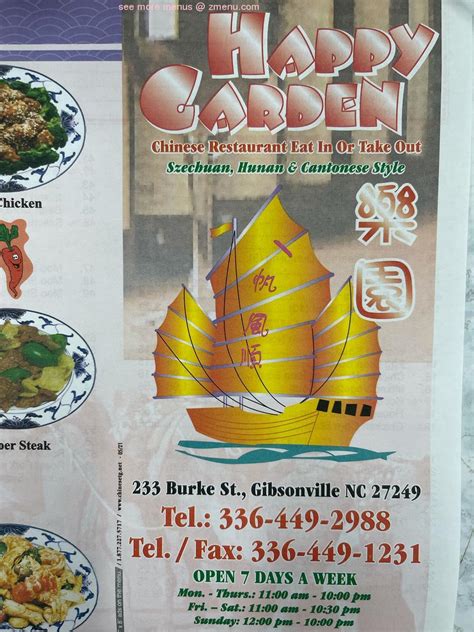 Happy garden gibsonville menu  Recent Restaurant Reviews