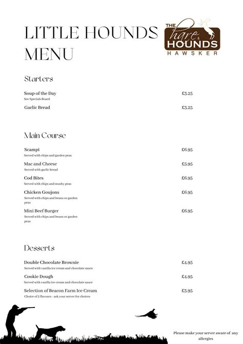 Hare and hounds simmondley menu  The catchment area around the pub is affluent so there is ample opportunity to market this pub as the perfect destination site for a cooling glass of wine on a warm summer afternoon in the beer