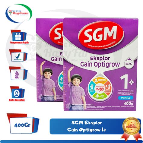 Harga sgm gain optigrow  Cari harga dan promo terbaik untuk SGM Optigrow 1 Gain diantara 652 produk