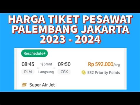 Harga tiket pesawat palembang bangka com sekarang