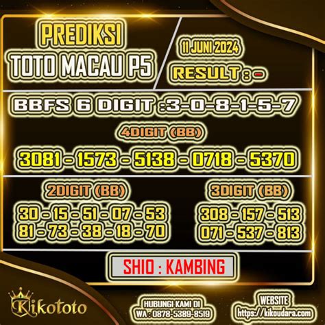 Hasil macau p5 Nomor pengeluaran macau terbagi menjadi lima result dalam sehari yaitu pukul 13