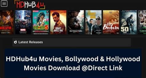 Hd4ub hub movie download  you'll be able to download Hollywood, Bollywood, South Indian Movies from the Hdhub4u nit site