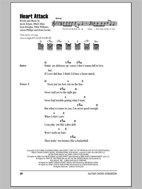 Heart attack demi lovato chords  This rendition of "Heart Attack" is based on the "Official Video" from VEVO that I