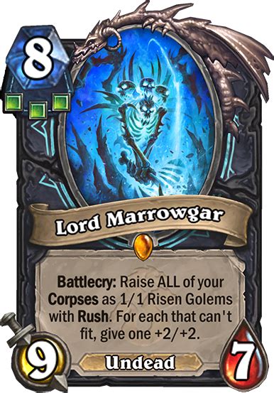 Hearthstone lord marrowgar  Posted By: OptikRise - Published: April 20, 2018 - Updated: 6 years ago - Dust Cost: 840