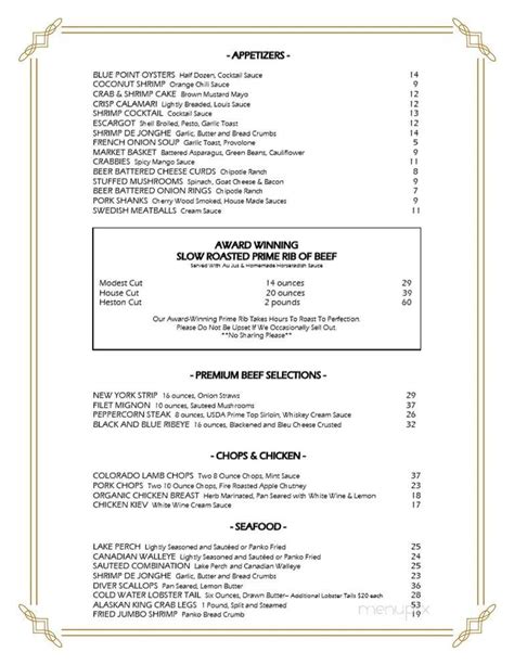 Heston supper club menu  Add to compare #1 of 26 clubs in Chesterton 