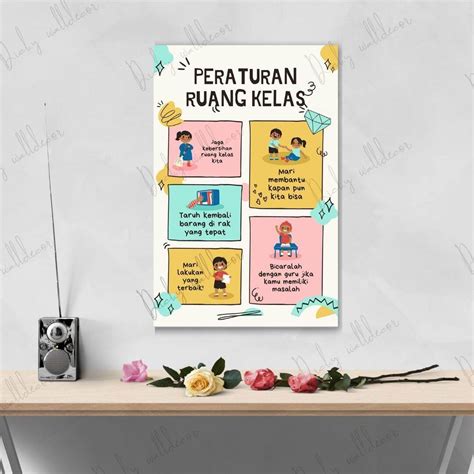 Hiasan dinding kelas smp aesthetic Dapatkan Harga gambar dinding kelas Murah & Terbaru