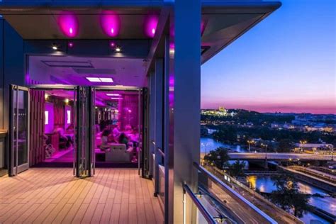 Hilton prague rooftop bar  The bar has a relaxed and casual atmosphere and is a popular