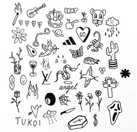 Hippie stick n poke designs  1