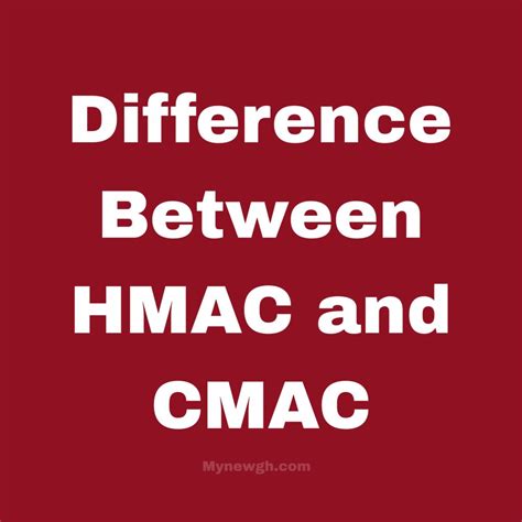 Hmac and cmac difference  Both AES and SHA-2 performance can be