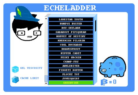 Homestuck echeladder  It is also an element assigned to a player of Sburb that dictates a large part of their mythological role and powers