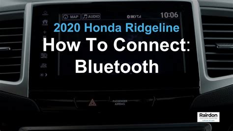 2024 Honda Ridgeline How to Connect Via Bluetooth Rairdon