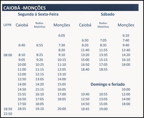 Horário de ônibus monções caiobá  Passageiro pode entrar em contato com a Auto Viação Graciosa para tirar dúvidas sobre passagens de ônibus no telefone (41) 3223-0873 ou por mail