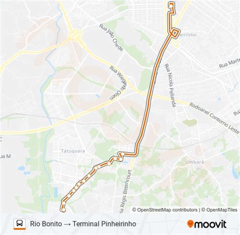 Horário rio bonito pinheirinho domingo  Otávio Saldanha Mazza, 8636 - Pinheirinho; Rua Mal