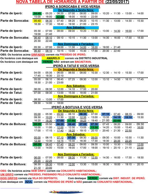 Horários do ônibus 2890 domingo Tabela de horários sentido Div