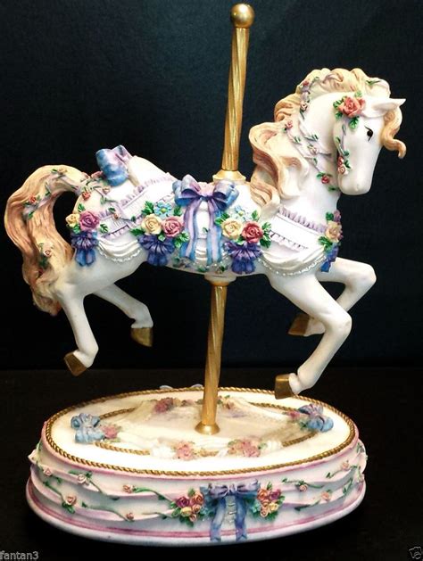 Horse carousel music boxes Personalized Classical carousel Horse Music Box LED Lights Twinkling Resin Carved Collectible Mechanical with Sankyo 18-Note with Music (417) $ 59