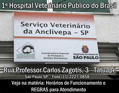 Hospital público veterinário tatuapé avaliações  O Hospital Veterinário Público do Tatuapé, por exemplo, o primeiro do país, foi inaugurado apenas em 2012
