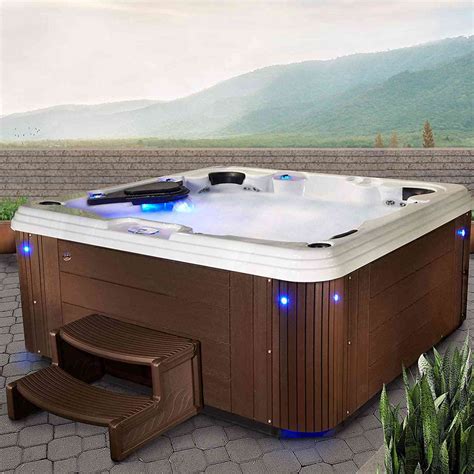 Hot tubs spa portage  #WEJOY Portable Hot Tub 73X73X25 Inch Air Jet Spa 4-5 Person Inflatable Octagon Outdoor Heated Hot Tub Spa with 130 Bubble Jets