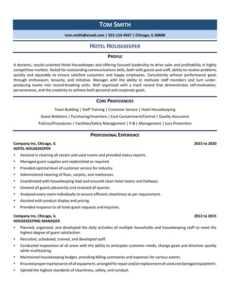 Housekeeping and laundry attendant resume examples 7% of housekeeping attendant resumes