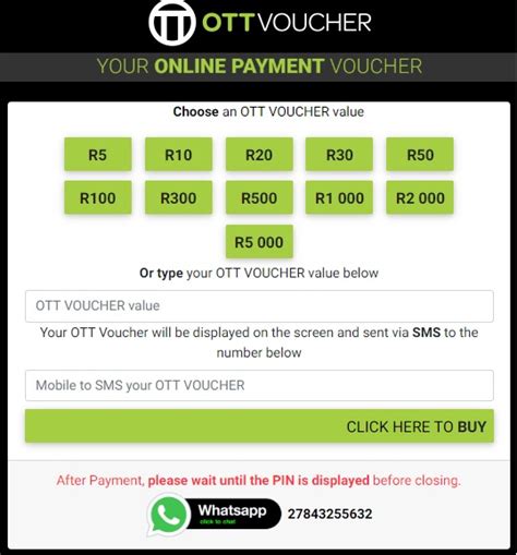 How to buy ott voucher online You can now Buy any amount of 1foryou, OTT Voucher, Betway Voucher, Hollywoodbets Voucher and Lottostar Voucher using FNB ewallet, Standard bank Instant money and Capitec bank