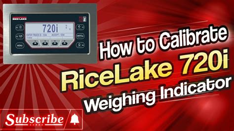 How to calibration rice lake 720i  With the connected 720i to the PC, select the scale and click on the scale icon in the Calibration