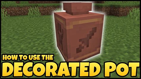 How to craft a decorated pot in minecraft  To craft a decorated pot with a pottery sherd, you will have to replace the bricks in the crafting recipe