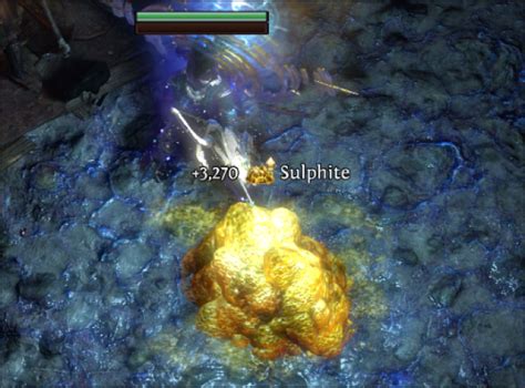 How to get sulphite poe You need sulphite to push the card which you get from Nodes where Niko is found, and you get azurite from the azurite nodes in delve