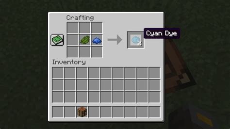 How to make cyan dye minecraft 