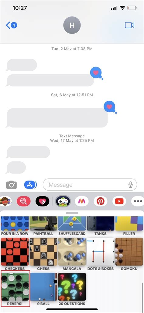 How to play reversi on imessage D