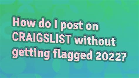 How to post on craigslist without getting flagged 2022  Do you want to make money while you work, are on vacation or even while you are asleep?