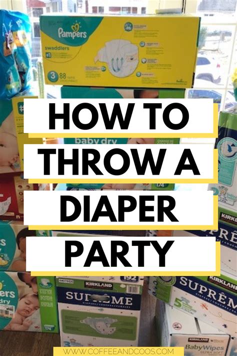 How to throw a diaper party  Every attendee brings a box of diapers or wipes, and the men spend the day drinking beer and eating food