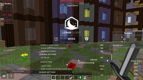 How to turn on connected textures lunar client  (I forgot to say