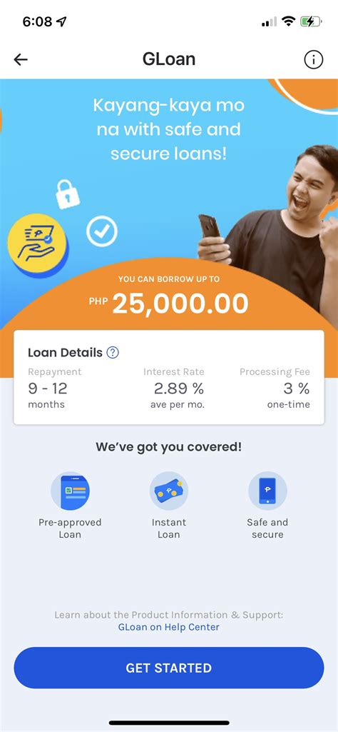 How to unlock gloan in gcash  Processing Fee: PHP 0: Min Spend: PHP 1,000: Re-availment: Multiple re-availment of loans is available #gloan #gcashGSCORE PARA SA ₱25,0000 CASH LOAN SA GLOAN Note: GCash may ask you to update your personal information first before you can apply
