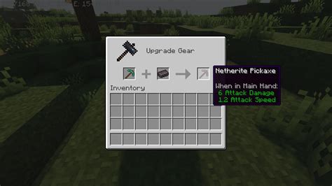 How to upgrade your diamond pickaxe to netherite  TIP: In Creative mode, you do not need to place the lapis lazuli in the second box