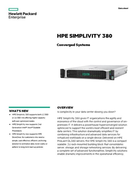 Hpe simplivity datasheet  Live keynote from Barcelona