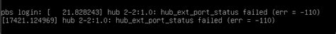 Hub_ext_port_status failed (err = 110) vmware Registered: 2010-07-13